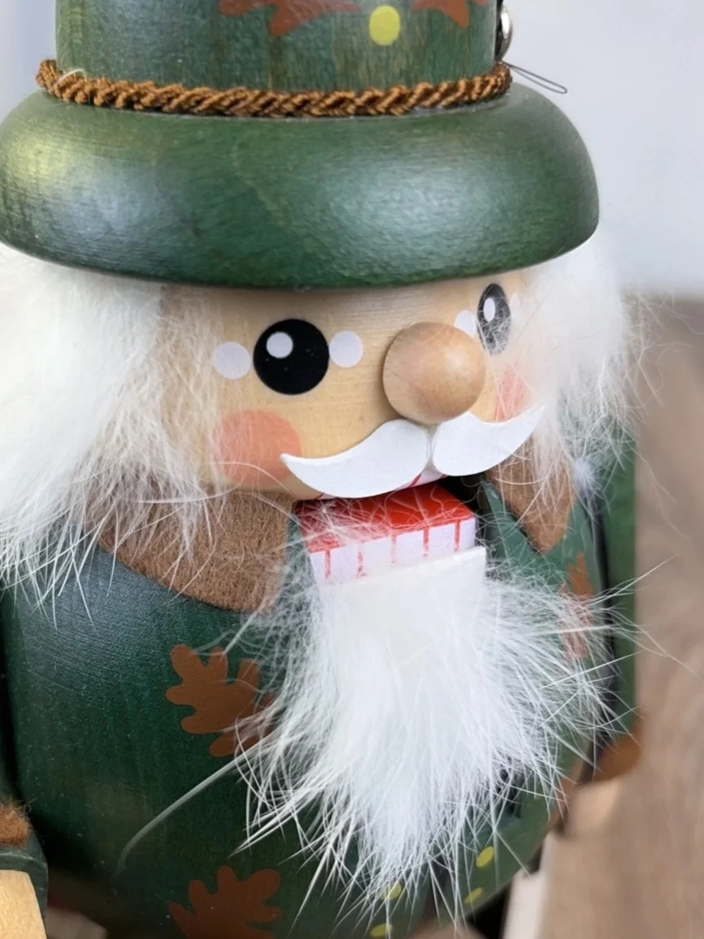 Erzgebirge Forester Santa Nutcracker 7.5” German Wood Seiffen with Dachshund